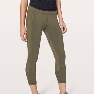 Lululemon Pace Rival Crop (19") Dark Olive